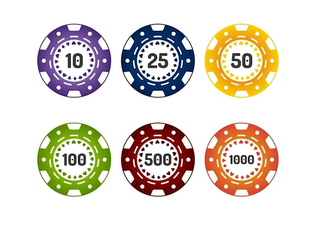 do modern poker chip, playing card, poker logo