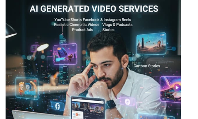 create professional ai generated realistic cinematic video, story or vlog video