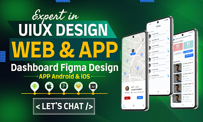 do figma uiux design, website design mobile app uiux design
