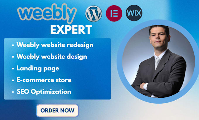 design and redesign wix, weebly, and wordpress business website
