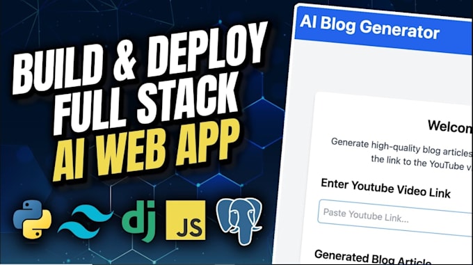 Full stack web application, ai web app, ai saas app, ai web app ...