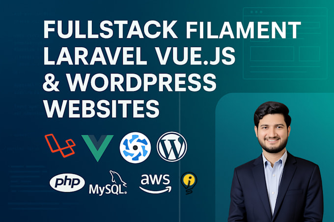 fullstack saas website using laravel, vuejs, wordpress, filamentphp developer