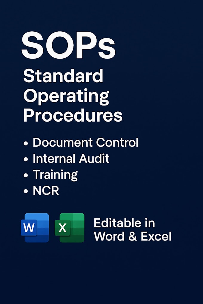 Prepare iso 9001 sops and procedures templates pack by Suren 1234 Fiverr