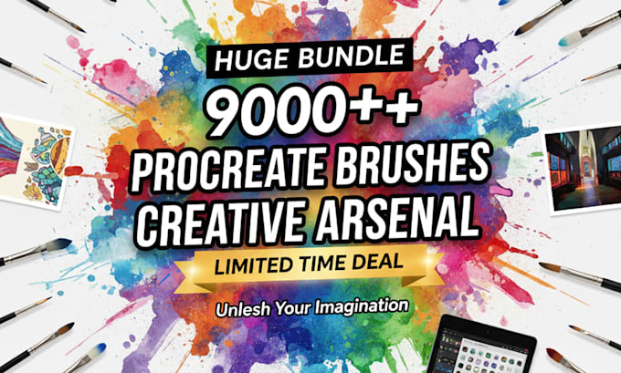 give you complete 9000 procreate brush set