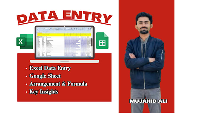 do fast and accurate data entry in excel or google sheets