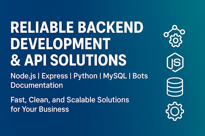be your backend developer