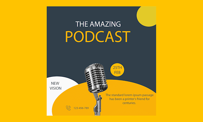 make custom podcast artwork that stands out ,,