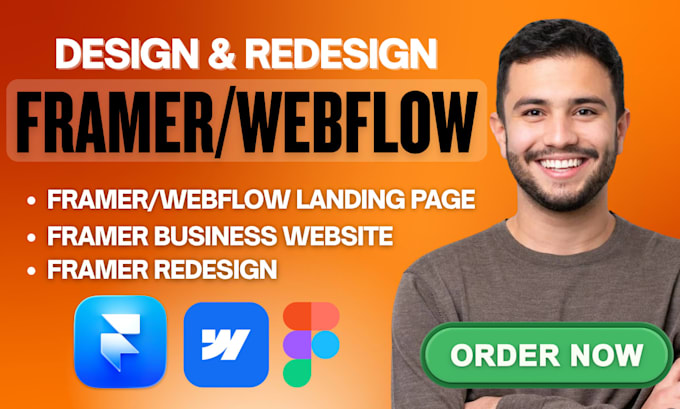 redesign framer website design framer webflow landing page framer website design
