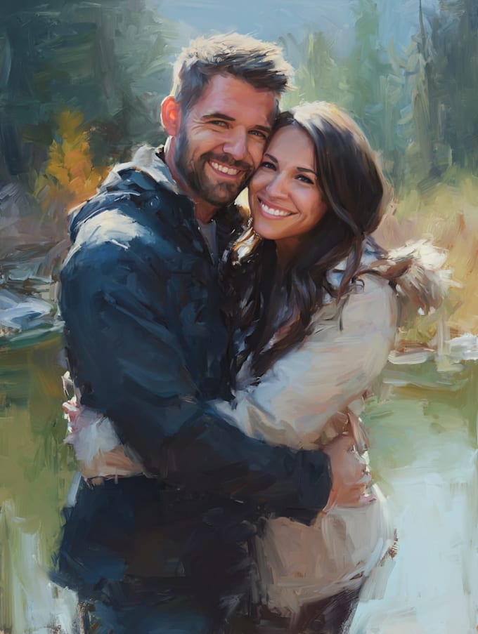 draw couple and wedding portrait illustration