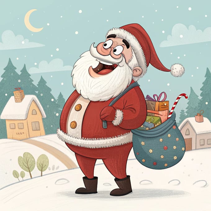 unique christmas cartoon caricature