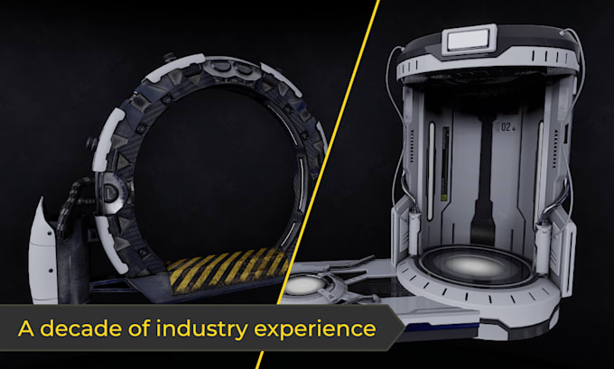 create a 3d sci fi hard surface model, asset or game prop