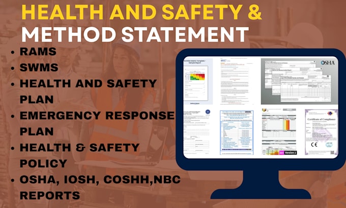 make rams, hse plan, jha, swms or work methodlogy and safety plans