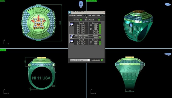do 3d jewelry designing work