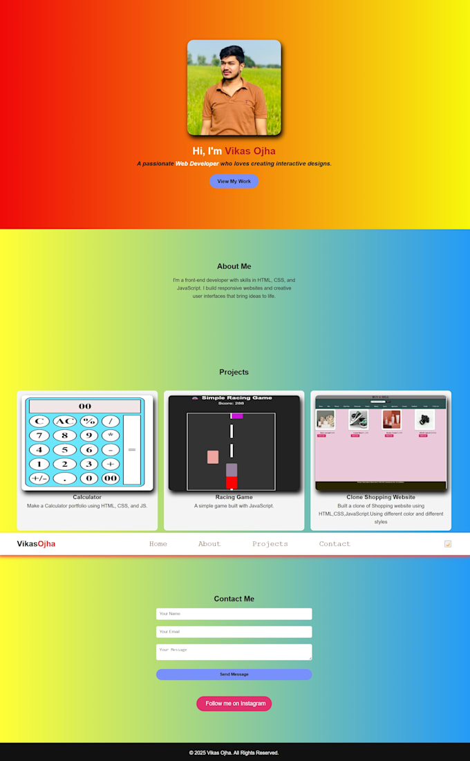 built custom websites as a web developer