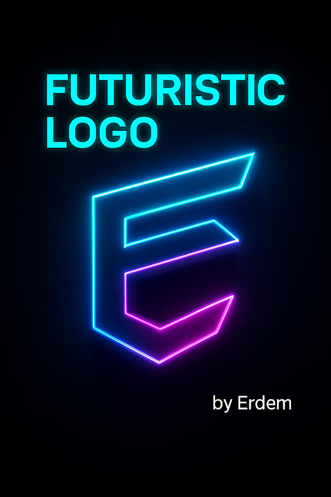design a futuristic, modern and neon style gaming logo