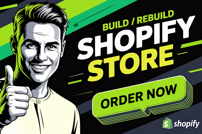 do shopify website design, create shopify store, or shopify dropshipping store