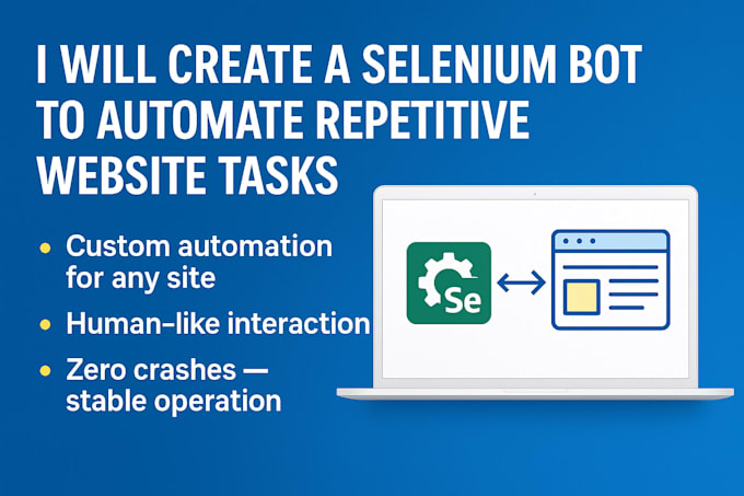 create a selenium bot to automate repetitive website tasks