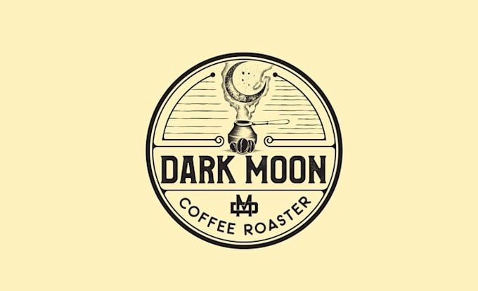 make top quality dark moon coffee roasters logo