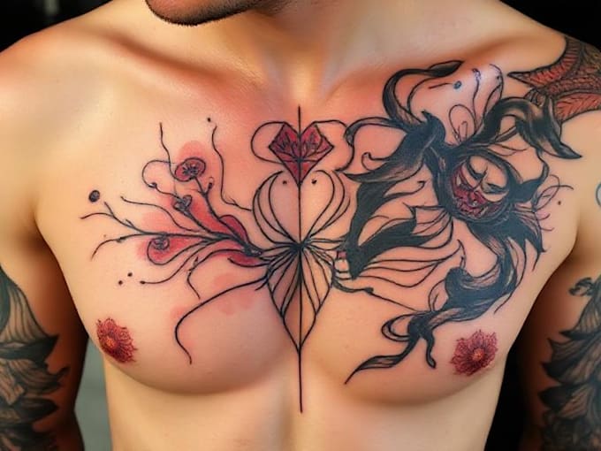 custom an abstract black tattoo design