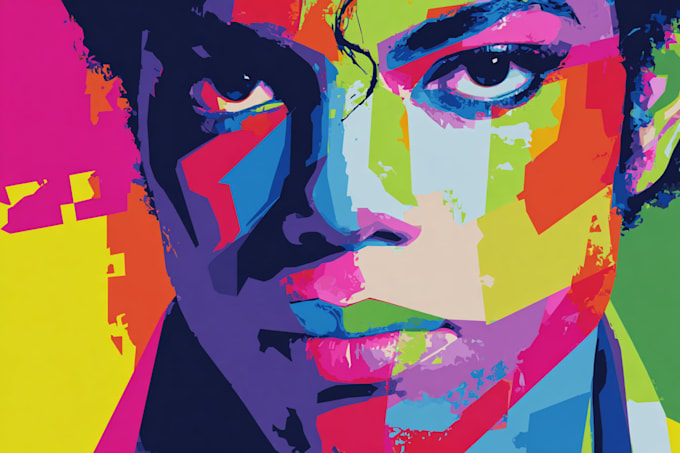 draw a professional pop art portrait