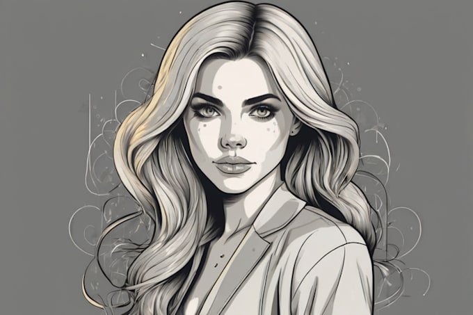 create vector line art illustration