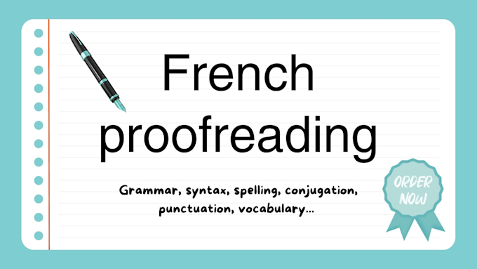 proofread, correct and edit your writings in french