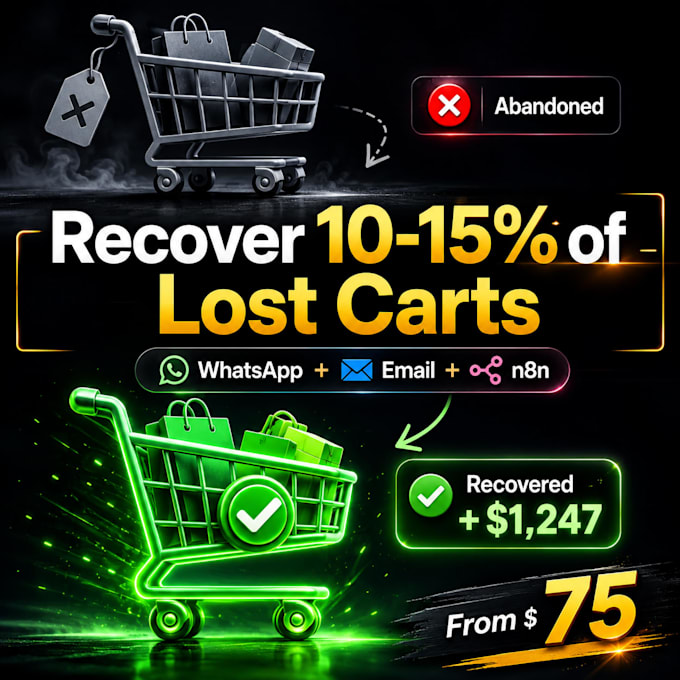 recover abandoned carts on woocommerce with whatsapp, email and n8n