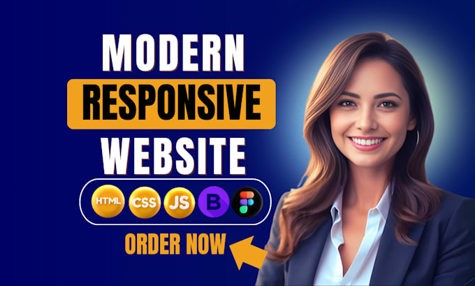 create a modern responsive website using HTML CSS bootstrap