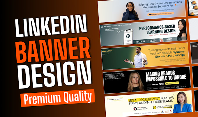 design premium linkedin banner and infographic