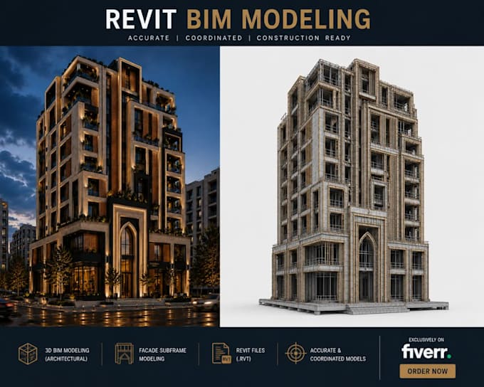 create revit bim models for architecture and structure