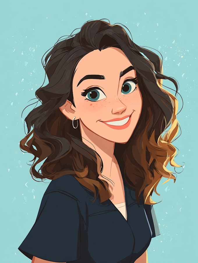 draw your portrait in charming disney animation style