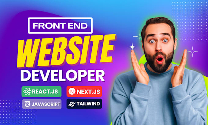be your front end web developer with react js and next js