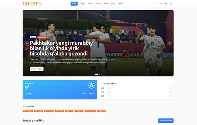 build a modern news portal with admin dashboard and API backend