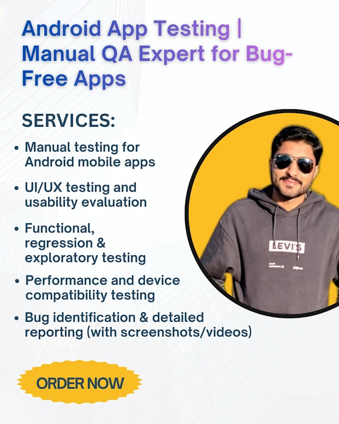 test your mobile app on android and ios with full QA and bug reports