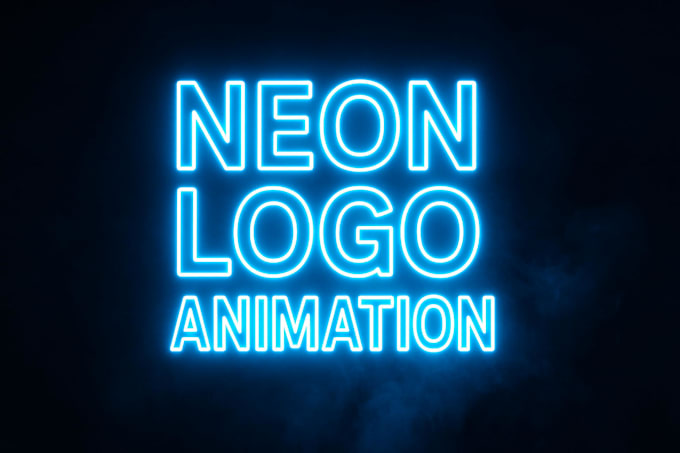 create a professional neon logo animation