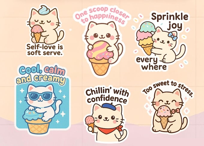 create modern cute kawaii cartoon character illustration for you