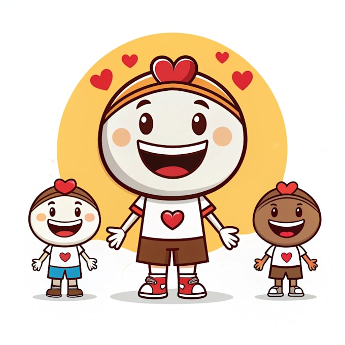 create character logo and friendship portrait