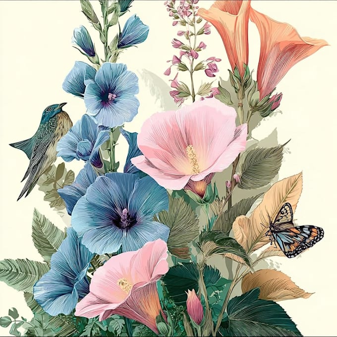 create a beautiful flower tattoo design for you