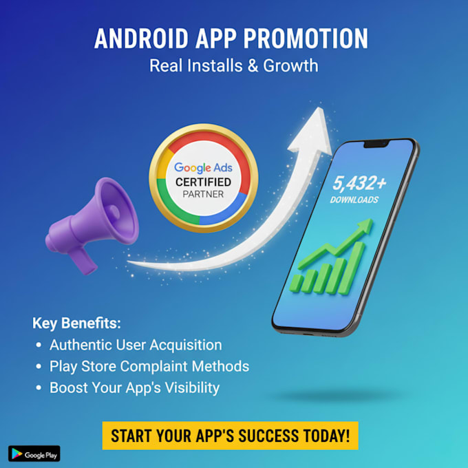 do professional android app promotion for real app installs via google ad