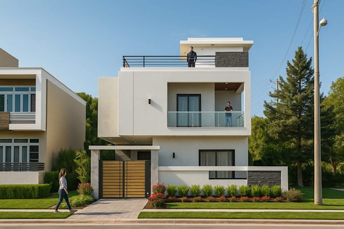 do 3d exterior, facade and elevation 4k renders