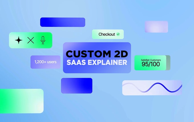 create custom 2d saas explainer video for tech and b2b