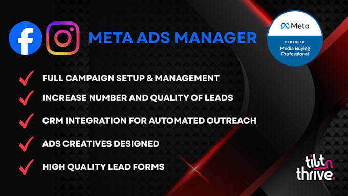 be your meta ads manager for lead generation