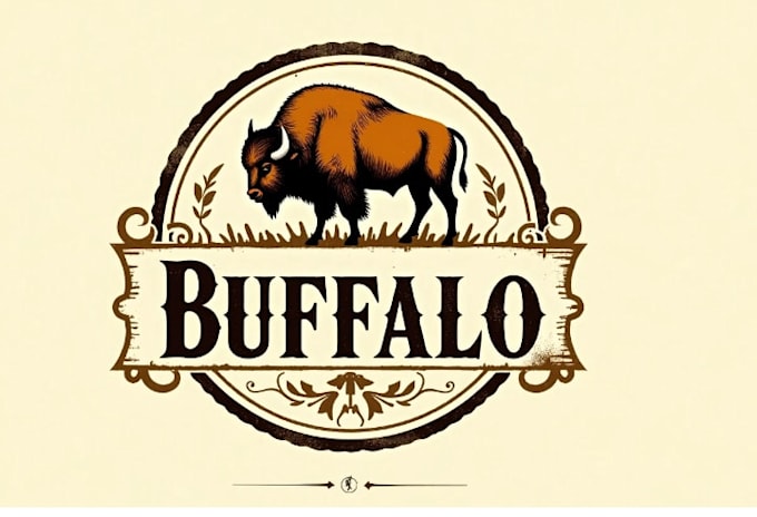 do  modern buffalo logo design