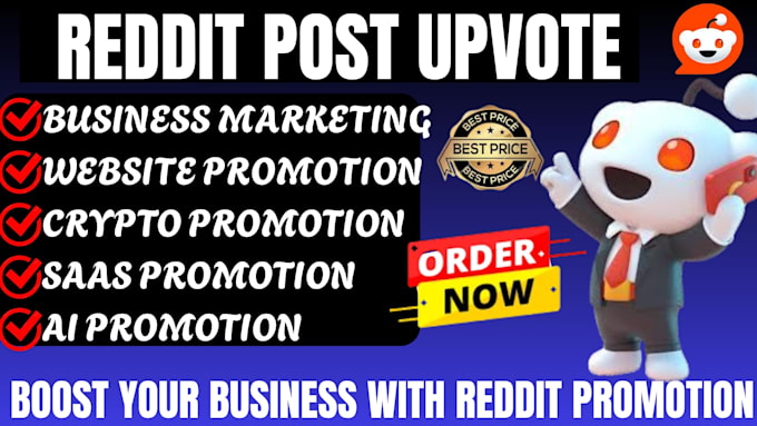 do reddit post upvote comment thread for saas business website ai app promotion