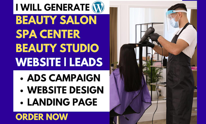 generate beauty salon spa studio leads and build website funnel