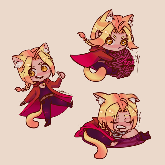 create chibi stickers or emotes and animate them