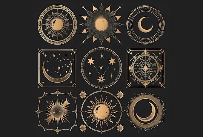 design sacred geometry, mystical and spiritual mandala logo