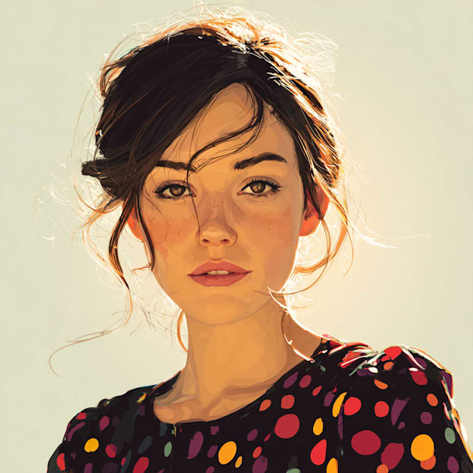 create realistic digital portrait illustration