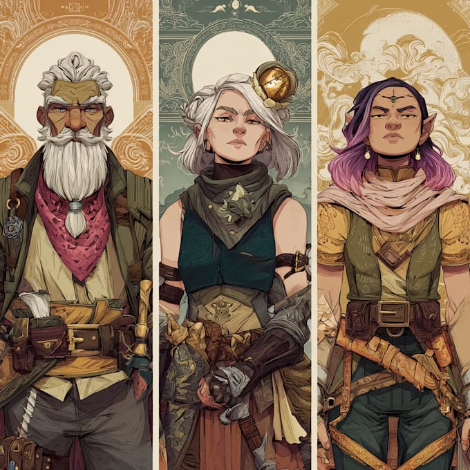 Draw your dnd character art or dnd commission illustration by ...