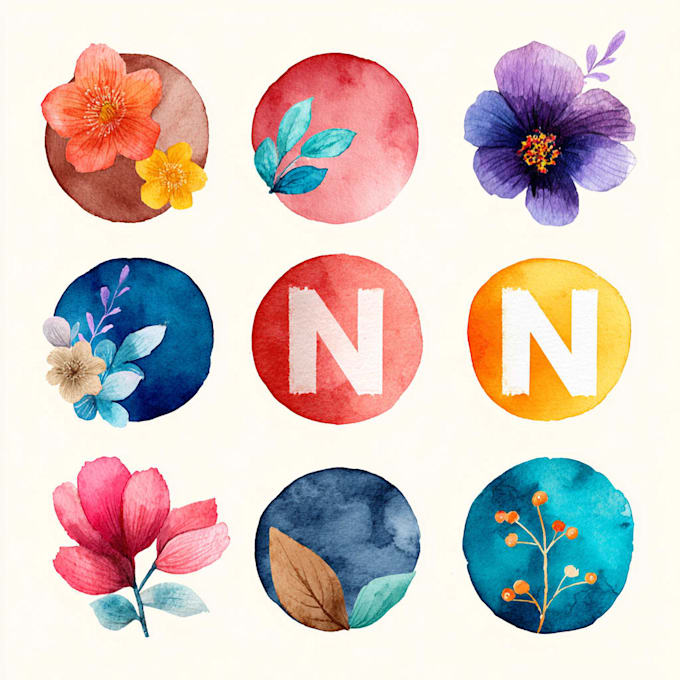 design a watercolor logo